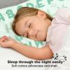 imageToddler Pillow with Pillowcase  13x18 My Little Dreamy Kids Travel Bed Pillows for Sleeping Organic Cotton Small Pillowcase Soft ampamp Breathable Machine Washable Toddlers 25 Years Old Soft WhiteKeaabc Mint