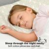 imageToddler Pillow with Pillowcase  13x18 My Little Dreamy Kids Travel Bed Pillows for Sleeping Organic Cotton Small Pillowcase Soft ampamp Breathable Machine Washable Toddlers 25 Years Old Soft WhiteGrace
