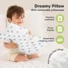 imageToddler Pillow with Pillowcase  13x18 My Little Dreamy Kids Travel Bed Pillows for Sleeping Organic Cotton Small Pillowcase Soft ampamp Breathable Machine Washable Toddlers 25 Years Old Soft WhiteSpace Drift