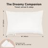 imageToddler Pillow with Pillowcase  13x18 My Little Dreamy Kids Travel Bed Pillows for Sleeping Organic Cotton Small Pillowcase Soft ampamp Breathable Machine Washable Toddlers 25 Years Old Soft WhiteSoft White
