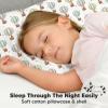 imageToddler Pillow with Pillowcase  13x18 My Little Dreamy Kids Travel Bed Pillows for Sleeping Organic Cotton Small Pillowcase Soft ampamp Breathable Machine Washable Toddlers 25 Years Old Soft WhiteHot Air Balloon