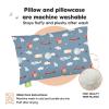 imageToddler Pillow with Pillowcase  13x18 My Little Dreamy Kids Travel Bed Pillows for Sleeping Organic Cotton Small Pillowcase Soft ampamp Breathable Machine Washable Toddlers 25 Years Old Soft WhiteUp  Away
