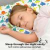 imageToddler Pillow with Pillowcase  13x18 My Little Dreamy Kids Travel Bed Pillows for Sleeping Organic Cotton Small Pillowcase Soft ampamp Breathable Machine Washable Toddlers 25 Years Old Soft WhiteHappy Dino