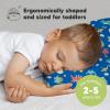 imageToddler Pillow with Pillowcase  13x18 My Little Dreamy Kids Travel Bed Pillows for Sleeping Organic Cotton Small Pillowcase Soft ampamp Breathable Machine Washable Toddlers 25 Years Old Soft WhiteDinoworld