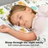 imageToddler Pillow with Pillowcase  13x18 My Little Dreamy Kids Travel Bed Pillows for Sleeping Organic Cotton Small Pillowcase Soft ampamp Breathable Machine Washable Toddlers 25 Years Old Soft WhiteKeaabc