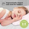 imageToddler Pillow with Pillowcase  13x18 My Little Dreamy Kids Travel Bed Pillows for Sleeping Organic Cotton Small Pillowcase Soft ampamp Breathable Machine Washable Toddlers 25 Years Old Soft WhiteAbc Land Rose