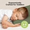 imageToddler Pillow with Pillowcase  13x18 My Little Dreamy Kids Travel Bed Pillows for Sleeping Organic Cotton Small Pillowcase Soft ampamp Breathable Machine Washable Toddlers 25 Years Old Soft WhiteJungle Green