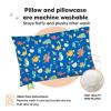 imageToddler Pillow with Pillowcase  13x18 My Little Dreamy Kids Travel Bed Pillows for Sleeping Organic Cotton Small Pillowcase Soft ampamp Breathable Machine Washable Toddlers 25 Years Old Soft WhiteDinoworld