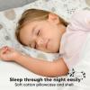 imageToddler Pillow with Pillowcase  13x18 My Little Dreamy Kids Travel Bed Pillows for Sleeping Organic Cotton Small Pillowcase Soft ampamp Breathable Machine Washable Toddlers 25 Years Old Soft WhiteKeasafari