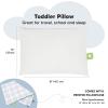 imageToddler Pillow with Pillowcase  13x18 My Little Dreamy Kids Travel Bed Pillows for Sleeping Organic Cotton Small Pillowcase Soft ampamp Breathable Machine Washable Toddlers 25 Years Old Soft WhiteDonuts