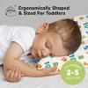 imageToddler Pillow with Pillowcase  13x18 My Little Dreamy Kids Travel Bed Pillows for Sleeping Organic Cotton Small Pillowcase Soft ampamp Breathable Machine Washable Toddlers 25 Years Old Soft WhiteDino123
