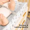 image2Pack Organic Changing Pad Covers for Girl Boy Neutral  100 Cotton Changing Table Pad Cover Soft Baby Nursery Diaper Changing Pad Sheets Contour Changing Pads Liners Change Pad Cover EllySavannah