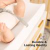 image2Pack Organic Changing Pad Covers for Girl Boy Neutral  100 Cotton Changing Table Pad Cover Soft Baby Nursery Diaper Changing Pad Sheets Contour Changing Pads Liners Change Pad Cover EllySoft White