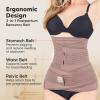 image3 in 1 Postpartum Belly Support Recovery Wrap  Postpartum Belly Band After Birth Brace Slimming Girdles Body Shaper Waist Shapewear Post Surgery Pregnancy Belly Support Band Midnight Black MLDusty Plum
