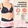 image3 in 1 Postpartum Belly Support Recovery Wrap  Postpartum Belly Band After Birth Brace Slimming Girdles Body Shaper Waist Shapewear Post Surgery Pregnancy Belly Support Band Midnight Black MLBlush Pink