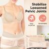 image3 in 1 Postpartum Belly Support Recovery Wrap  Postpartum Belly Band After Birth Brace Slimming Girdles Body Shaper Waist Shapewear Post Surgery Pregnancy Belly Support Band Midnight Black MLClassic Ivory