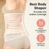 image3 in 1 Postpartum Belly Support Recovery Wrap  Postpartum Belly Band After Birth Brace Slimming Girdles Body Shaper Waist Shapewear Post Surgery Pregnancy Belly Support Band Midnight Black MLClassic Ivory