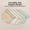 image5Pack Cotton Muslin Burp Cloths Baby Girls Boys  Soft ampamp Absorbent Spit Up Burp Rags Large Muslin Towel Cotton Wash Cloths for Babies Newborn Infant No Shrink Durable Neutral CoralsWild Bloom
