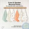image6Pack Cotton Baby Washcloths for Newborn  Organic Cotton Muslin Soft Wash Cloths for Babies Infant Kids Toddler Towels for Boy Girl Super Absorbent Face Cloths ScratchFree Baby Rags NordicWilderness