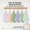 image6Pack Cotton Baby Washcloths for Newborn  Organic Cotton Muslin Soft Wash Cloths for Babies Infant Kids Toddler Towels for Boy Girl Super Absorbent Face Cloths ScratchFree Baby Rags NordicLunaris