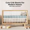 imageKeaBabies 2Pack Organic Crib Sheets for Boys Girls  52x28 Fitted Crib Mattress Sheet Neutral Breathable Jersey Cotton Cover for Baby Bed Toddler Mattress Soft ampamp Cute Prints WoodlandToasty