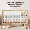 imageKeaBabies 2Pack Organic Crib Sheets for Boys Girls  52x28 Fitted Crib Mattress Sheet Neutral Breathable Jersey Cotton Cover for Baby Bed Toddler Mattress Soft ampamp Cute Prints WoodlandPrairie