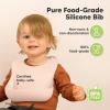 imageKeaBabies 2Pack Silicone Baby Bibs for Eating  Sturdy FoodGrade Silicone Bibs for Babies Girl Boy Large Food Catcher Clean ampamp Put On Easily Waterproof Toddler Feeding Essentials SlateMacaron