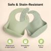 imageKeaBabies 2Pack Silicone Baby Bibs for Eating  Sturdy FoodGrade Silicone Bibs for Babies Girl Boy Large Food Catcher Clean ampamp Put On Easily Waterproof Toddler Feeding Essentials SlateSage