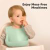 imageKeaBabies 2Pack Silicone Baby Bibs for Eating  Sturdy FoodGrade Silicone Bibs for Babies Girl Boy Large Food Catcher Clean ampamp Put On Easily Waterproof Toddler Feeding Essentials SlateMellow