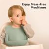 imageKeaBabies 2Pack Silicone Baby Bibs for Eating  Sturdy FoodGrade Silicone Bibs for Babies Girl Boy Large Food Catcher Clean ampamp Put On Easily Waterproof Toddler Feeding Essentials SlateSage