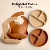 imageKeaBabies 2Pack Silicone Baby Bibs for Eating  Sturdy FoodGrade Silicone Bibs for Babies Girl Boy Large Food Catcher Clean ampamp Put On Easily Waterproof Toddler Feeding Essentials SlateTerracotta