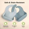 imageKeaBabies 2Pack Silicone Baby Bibs for Eating  Sturdy FoodGrade Silicone Bibs for Babies Girl Boy Large Food Catcher Clean ampamp Put On Easily Waterproof Toddler Feeding Essentials SlateAlps