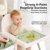 imageKeaBabies 2Pack Silicone Placemats for Toddlers  12x9 Non Slip Suction Baby Silicone Placemat for Kids Eating Easy to Clean Busy Travel Baby Mat for Dining Table Food GradeBPAFree SlateSage