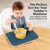 imageKeaBabies 2Pack Silicone Placemats for Toddlers  12x9 Non Slip Suction Baby Silicone Placemat for Kids Eating Easy to Clean Busy Travel Baby Mat for Dining Table Food GradeBPAFree SlateValiant