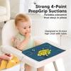 imageKeaBabies 2Pack Silicone Placemats for Toddlers  12x9 Non Slip Suction Baby Silicone Placemat for Kids Eating Easy to Clean Busy Travel Baby Mat for Dining Table Food GradeBPAFree SlateValiant