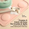 imageKeaBabies 2Pack Silicone Placemats for Toddlers  12x9 Non Slip Suction Baby Silicone Placemat for Kids Eating Easy to Clean Busy Travel Baby Mat for Dining Table Food GradeBPAFree SlateMellow
