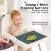 imageKeaBabies 2Pack Silicone Placemats for Toddlers  12x9 Non Slip Suction Baby Silicone Placemat for Kids Eating Easy to Clean Busy Travel Baby Mat for Dining Table Food GradeBPAFree SlateRocky