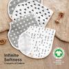 imageKeaBabies 4Pack Baby Burp Cloths Baby Girl Boy  Organic Cotton Burp Cloth Extra Large Absorbent Soft Burping Cloths ampamp Bibs Set for Babies Newborn Burp Clothes Thick Burp Rags FleurGrayscape