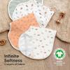 imageKeaBabies 4Pack Baby Burp Cloths Baby Girl Boy  Organic Cotton Burp Cloth Extra Large Absorbent Soft Burping Cloths ampamp Bibs Set for Babies Newborn Burp Clothes Thick Burp Rags FleurWilderness