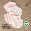 imageKeaBabies 4Pack Baby Burp Cloths Baby Girl Boy  Organic Cotton Burp Cloth Extra Large Absorbent Soft Burping Cloths ampamp Bibs Set for Babies Newborn Burp Clothes Thick Burp Rags FleurSweet Charm