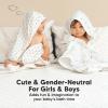 imageKeaBabies Muslin Baby Bath Towels with Hood for Girls Boys Large Organic Cotton Hooded Baby Towels for Newborns Toddlers Infant Kids Soft Absorbent Newborn Bath Essentials Gift Set BruceRoarsome
