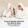 imageKeaBabies Muslin Baby Bath Towels with Hood for Girls Boys Large Organic Cotton Hooded Baby Towels for Newborns Toddlers Infant Kids Soft Absorbent Newborn Bath Essentials Gift Set BruceNibbles