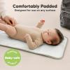 imageKeaBabies Portable Diaper Changing Pad Easy Wipe Clean  Foldable Waterproof Baby Changing Mat for Diaper Bag Compact Lightweight 25x13 Newborn Infant Baby Changer Travel Essential Black GeoFox Vale