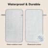 imageKeaBabies Portable Diaper Changing Pad Easy Wipe Clean  Foldable Waterproof Baby Changing Mat for Diaper Bag Compact Lightweight 25x13 Newborn Infant Baby Changer Travel Essential Black GeoGray Mod