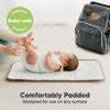 imageKeaBabies Portable Diaper Changing Pad Easy Wipe Clean  Foldable Waterproof Baby Changing Mat for Diaper Bag Compact Lightweight 25x13 Newborn Infant Baby Changer Travel Essential Black GeoRainbow