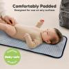 imageKeaBabies Portable Diaper Changing Pad Easy Wipe Clean  Foldable Waterproof Baby Changing Mat for Diaper Bag Compact Lightweight 25x13 Newborn Infant Baby Changer Travel Essential Black GeoPlanets