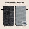 imageKeaBabies Portable Diaper Changing Pad Easy Wipe Clean  Foldable Waterproof Baby Changing Mat for Diaper Bag Compact Lightweight 25x13 Newborn Infant Baby Changer Travel Essential Black GeoBlack Geo