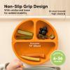 imageKeaBabies Suction Plates with Lids for Baby  3Pack 100 Silicone Toddler Plates with Suction Divided BPAFree Baby Led Weaning Essentials for Kids Dishwasher Microwave Safe Durable SlateKea