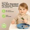 imageKeaBabies Suction Plates with Lids for Baby  3Pack 100 Silicone Toddler Plates with Suction Divided BPAFree Baby Led Weaning Essentials for Kids Dishwasher Microwave Safe Durable SlateValiant
