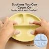 imageKeaBabies Suction Plates with Lids for Baby  3Pack 100 Silicone Toddler Plates with Suction Divided BPAFree Baby Led Weaning Essentials for Kids Dishwasher Microwave Safe Durable SlatePopsicle